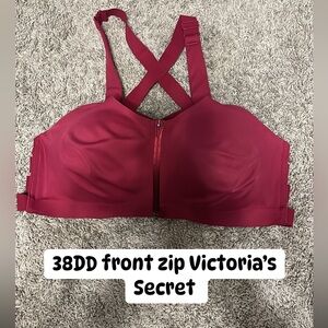 Front zip VICTORIAS SECRET 38DD bra strappy back